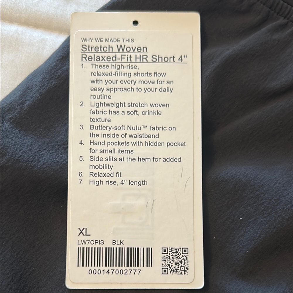 Lululemon
Black Stretch Woven Relaxed-Fit Shorts
4”